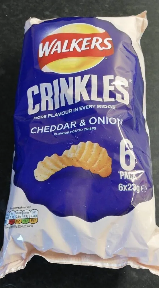 Crinkles Cheddar & Onion x6