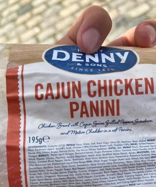 Cajun chicken panini