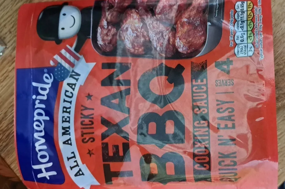 Homepride sticky texan bbq cooking sauce