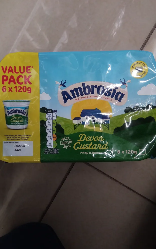 Ambrosia Devon Custard 6 pk