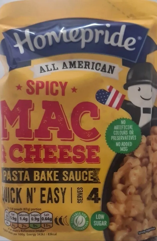 Spicy mac & cheese pasta bake sauce