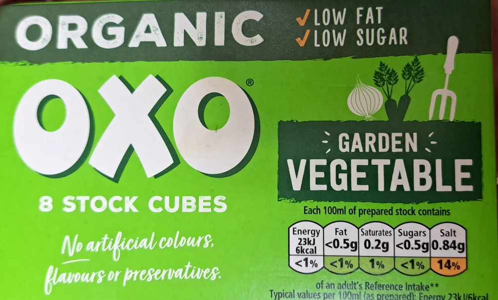 Oxo Organic Garden Vegetable Stock Cubes