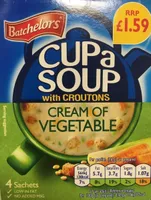 Cream of Vegetable Cup a Soup with Croutons