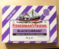 Blackcurrent menthol flavour lozenges