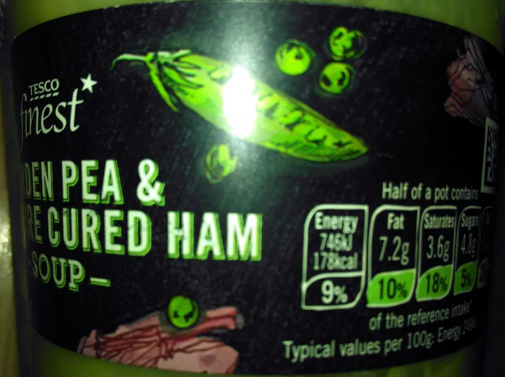 Garden Pea & Wiltshire Cured Ham soup