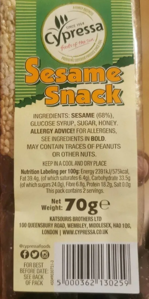 Sesame snack