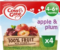 Gate Plum & Apple Fruit Puree Pots 4 x