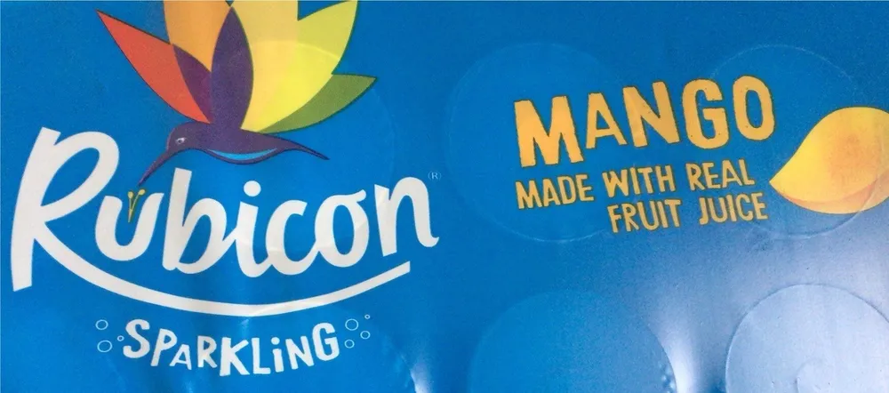 Rubicon sparkling mango made with real fruit juice
