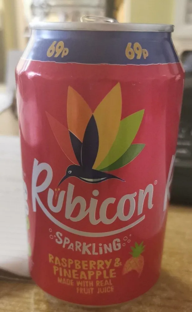 Sparkling raspberry and pineapple made with real juice