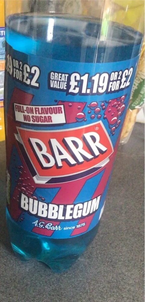 Bubblegum fizzy drink