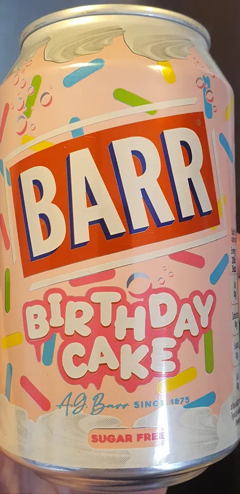 Sparkling Birthday Cake flavour soft drink