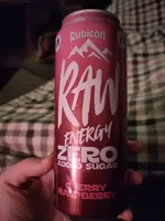 Rubicon Raw Energy Zero Added Sugar Chrrry Raspberry