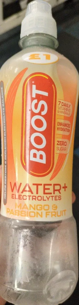 Boost water mango passion fruit