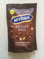 Boules de biscuit enrobées de chocolat noir