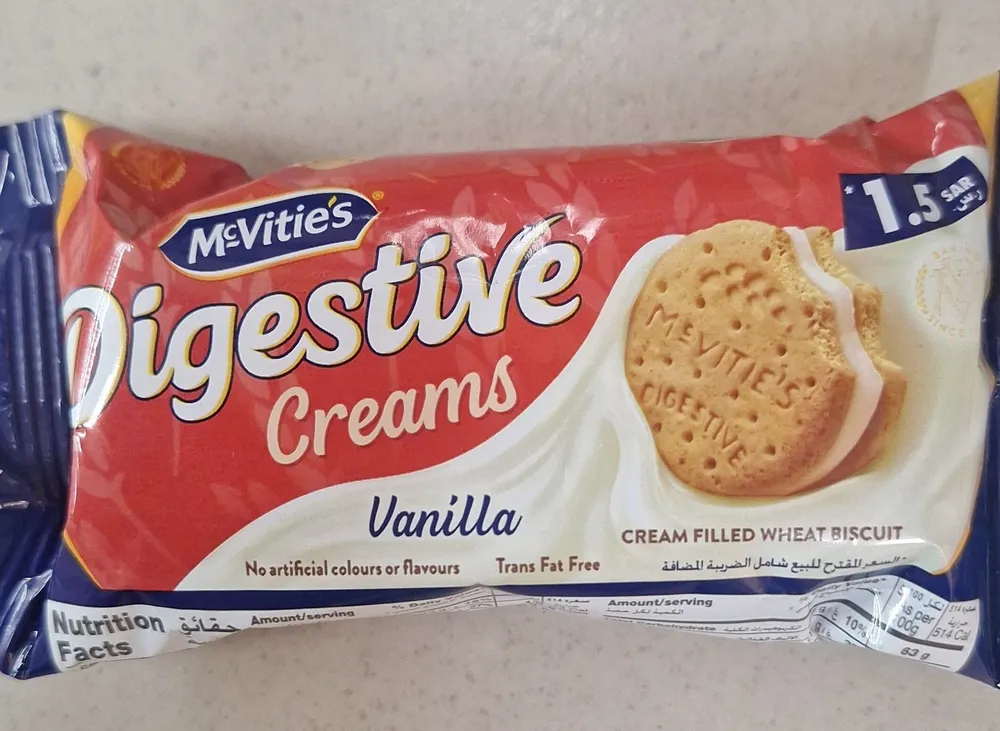 Digestive creams vanilla