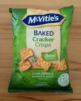 Baked cracker crisps