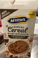 Crunchy Cereal Oat Biscuits Chocolat noir & Amandes