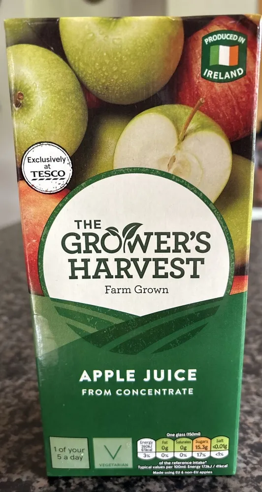 Apple juice from concentrate