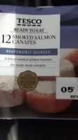 Smoked salmon canapes