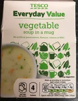 Vegetable soup in mug