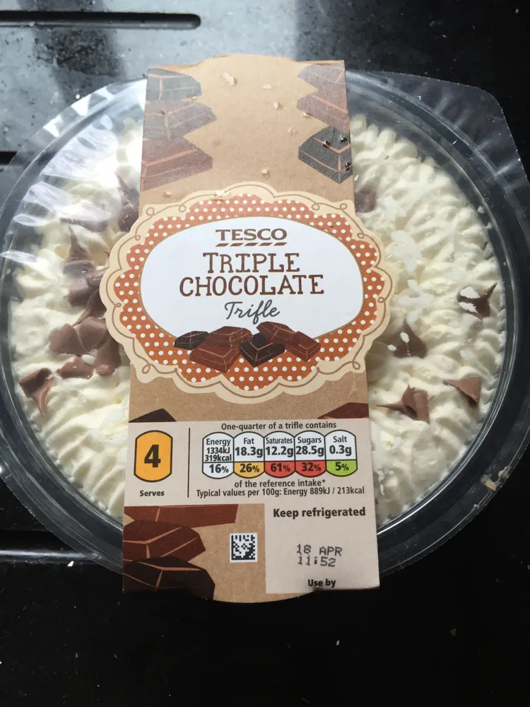 Triple chocolate trifle
