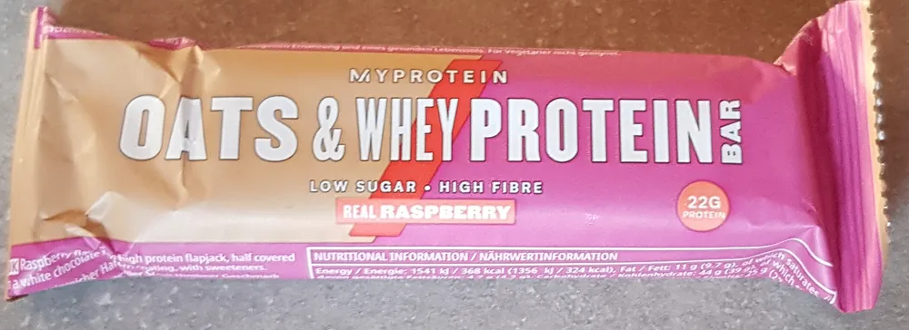 Oats & whey flapjack raspberry flavoured