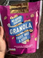 Mornflake Mighty Oats No added sugar granola fruit, nut & seed