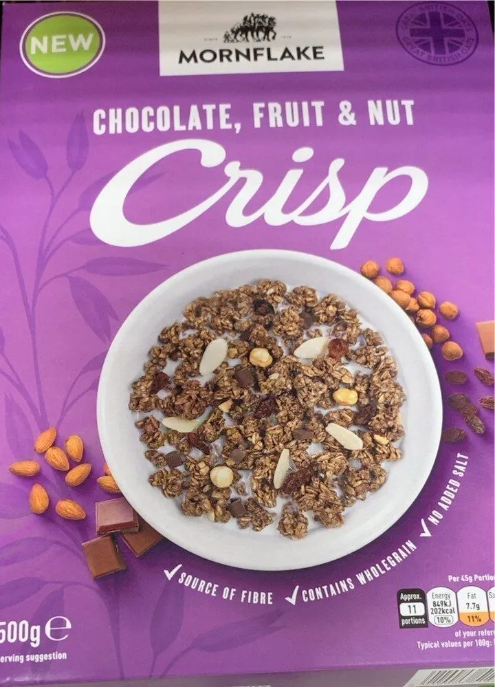 Chocolate, fruit & nut crisp