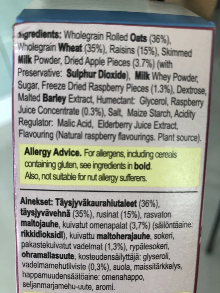 Alpen Raspberry And Apple 560G