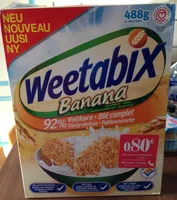 Weetabix banane 92% blé complet