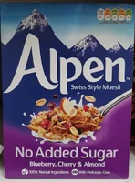 Muesli con arándanos, cerezas y almendras sin azúcares añadidos