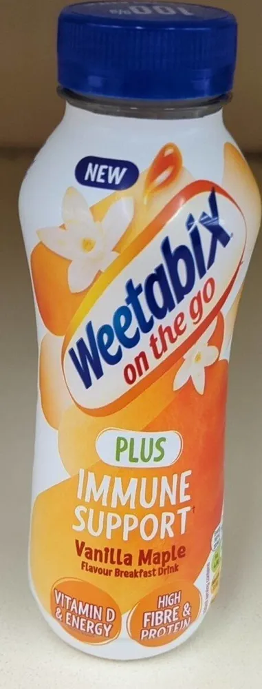Weetabix on the go plus immune support vanilla maple