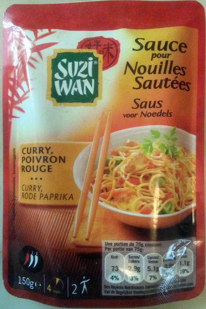 Sauce pour Nouilles Sautées Curry Poivron Rouge