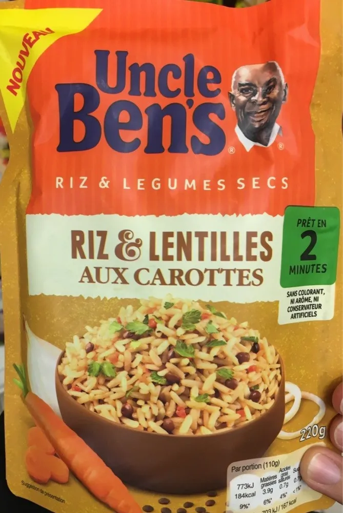 Riz et lentilles aux carottes