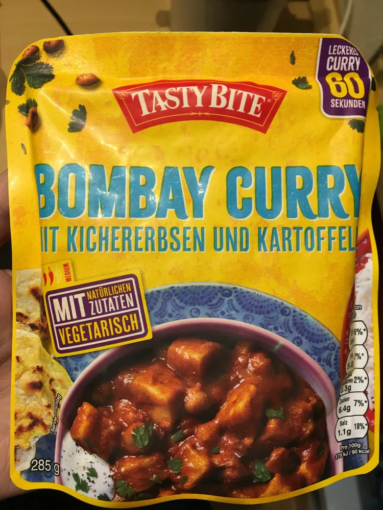 Bombay Curry mit Kichererbsen und Kartoffeln