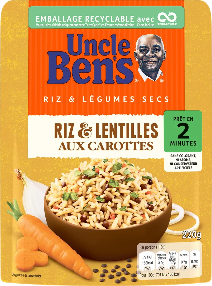 Riz et lentilles aux carottes