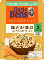 Riz et lentilles aux carottes