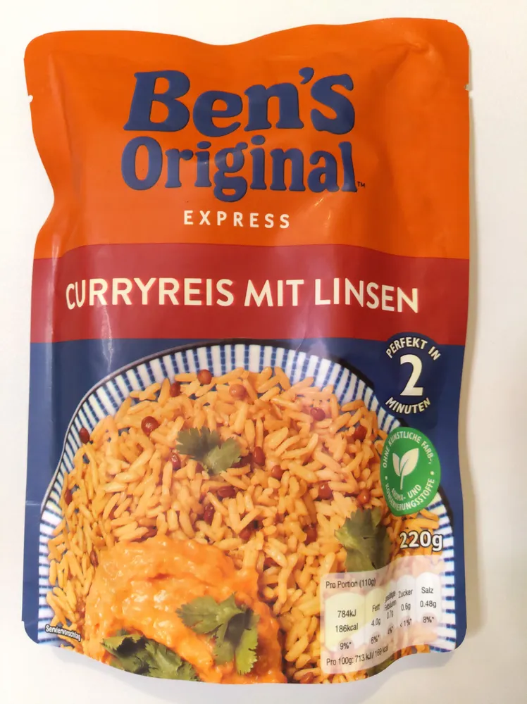 Express-Reis - Curryreis mit Linsen