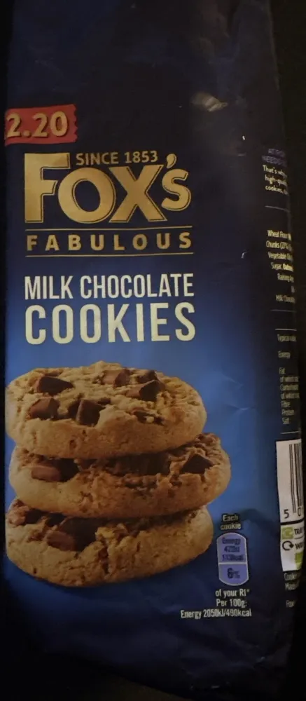 Choc Chunk Cookies Milk Chocolate