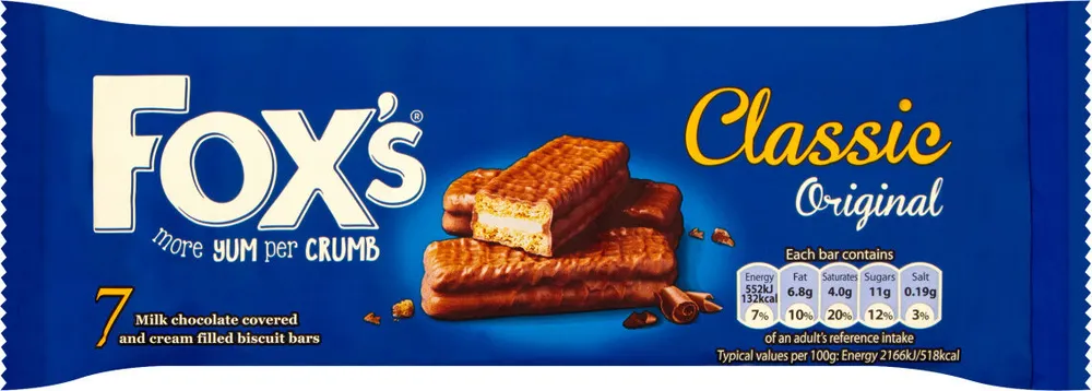 Fox's Classic Biscuit Bars 7 Pack 179G