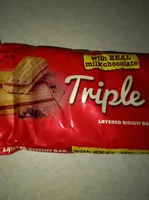 Triple layered biscuit bar