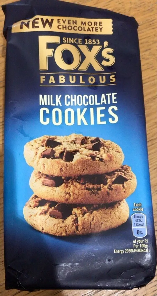 Choc Chunk Cookies Milk Chocolate