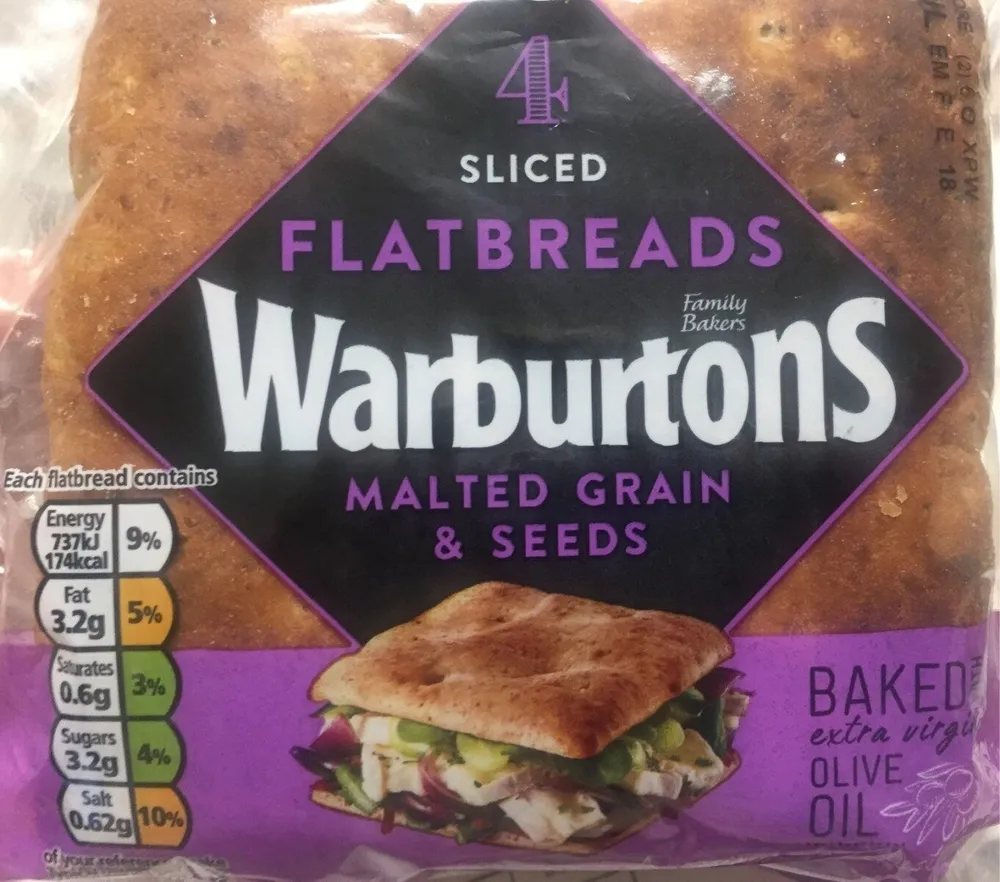 Sliced flatbread