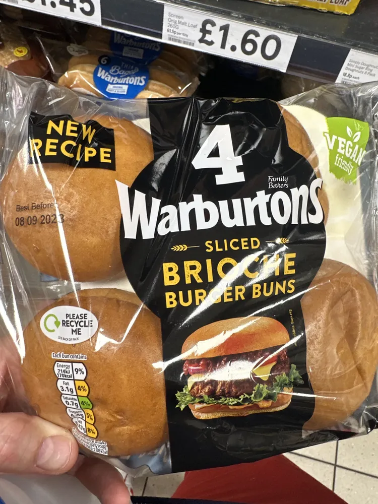 4 Brioche Burger Buns