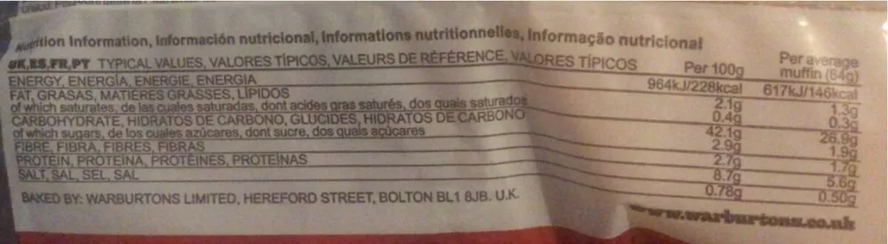 Warburton's Muffins