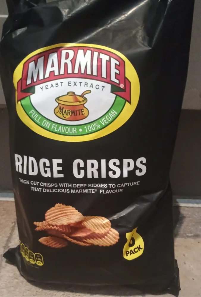 Marmite flavour Ridge Crisps