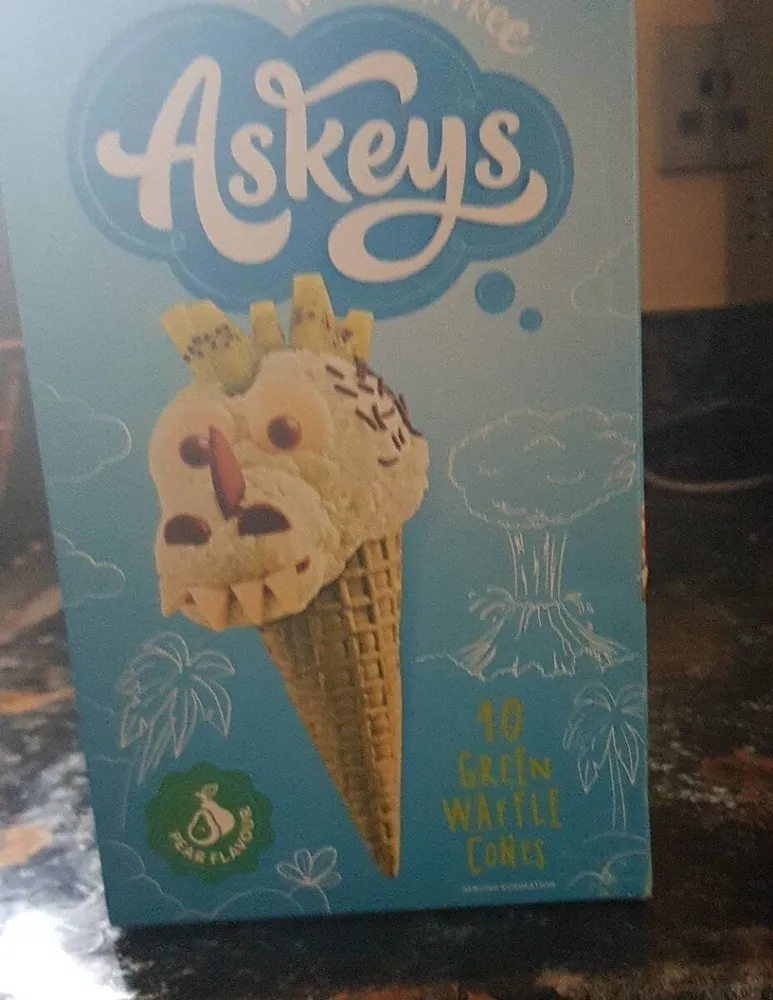 Green Waffle Cones