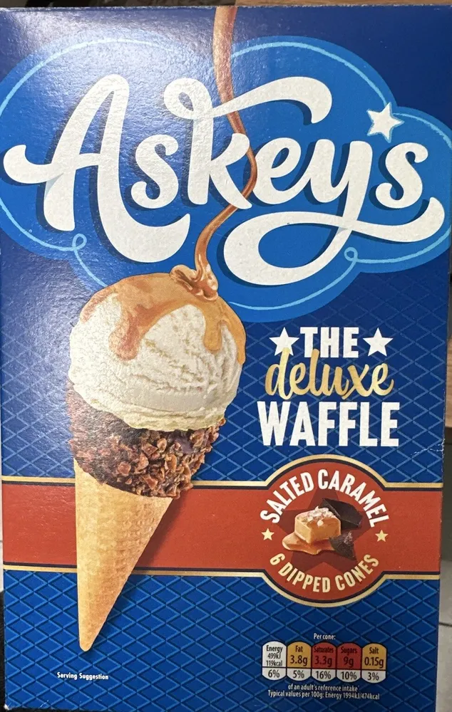 Salted Caramel Dipped Waffle Cones