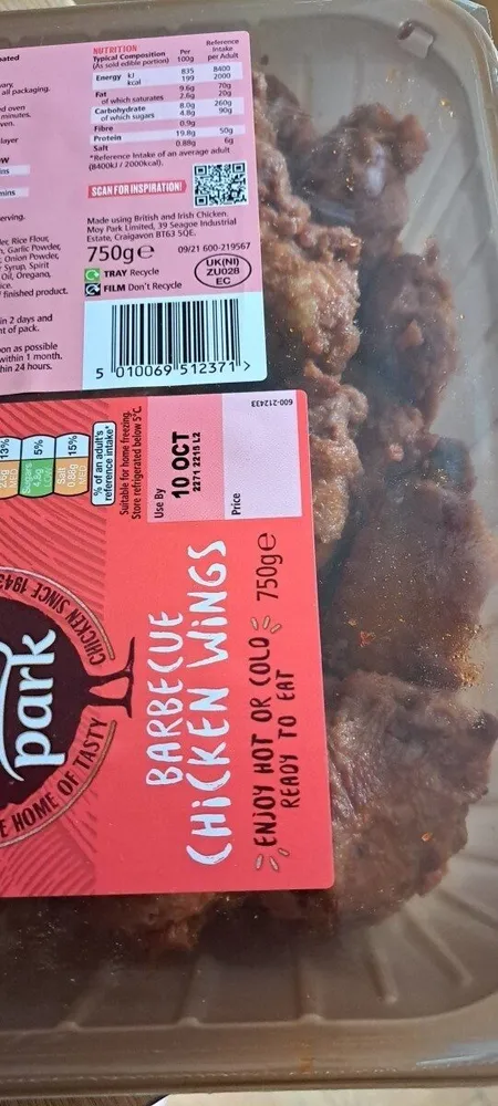 Barbecue chicken wings