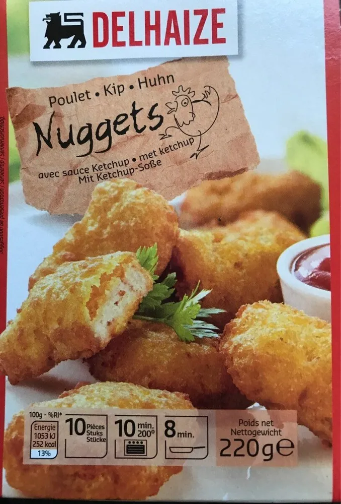 Nuggets avec sauce ketchup